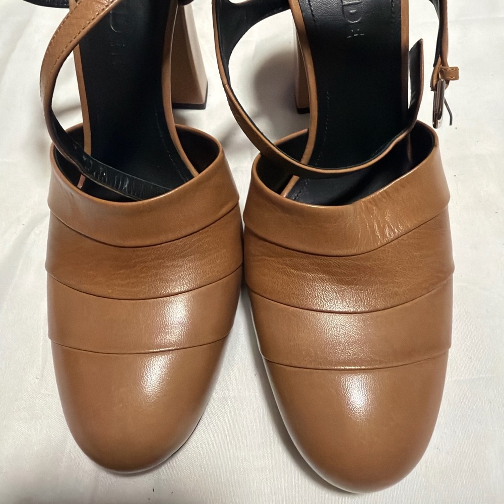 Jil Sander Tan Leather Heels